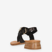 Talea 2082-CRUST-NERO Sandali infradito neri da donna