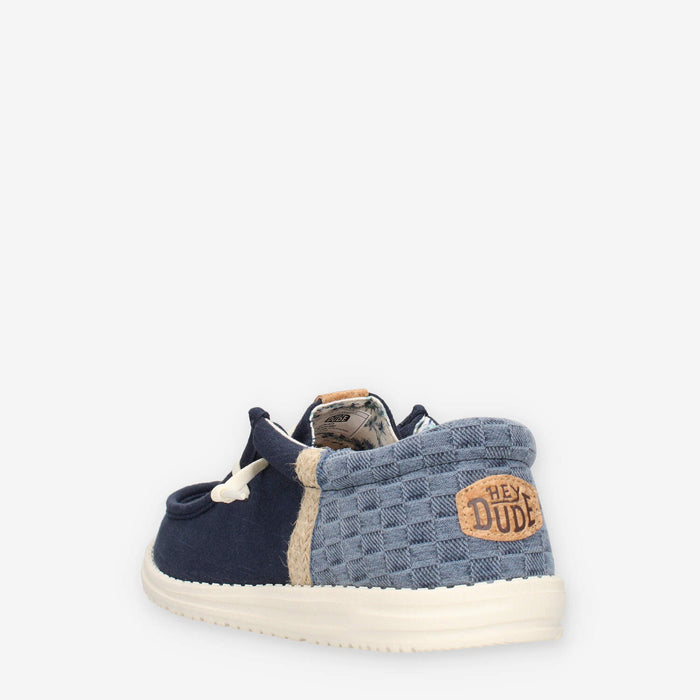 Hey Dude HD.45184-4UX Wally Funk Summer Stitch Slip on blu da uomo