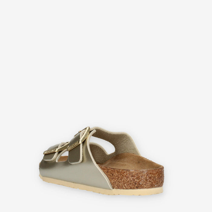 Birkenstock 1014841 Arizona Kids Sandali scalzati oro da bimba (calzata stretta)
