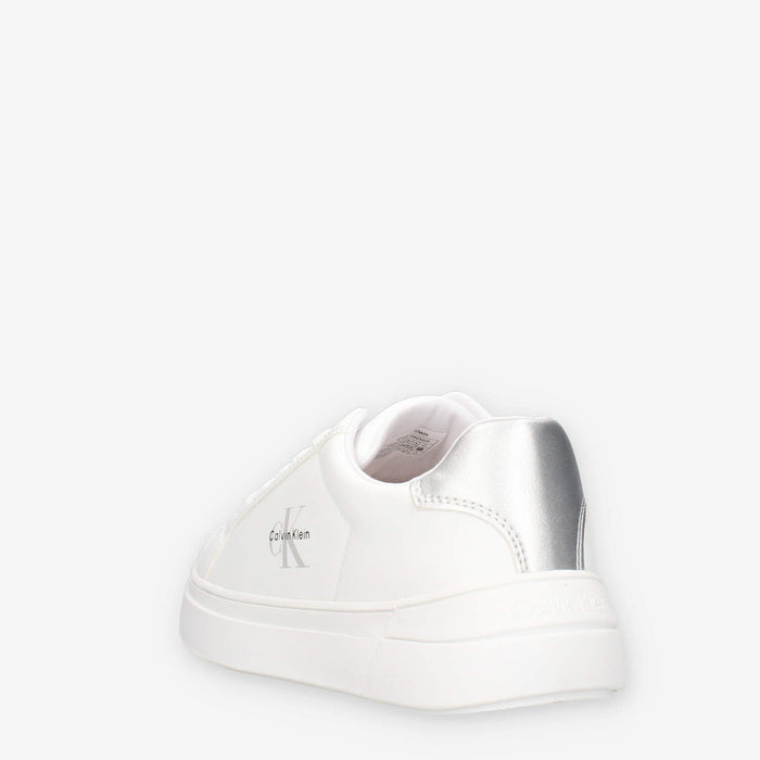 Calvin Klein V3X9-83166-1592X025 Sneaker bassa allacciata bianco/argento