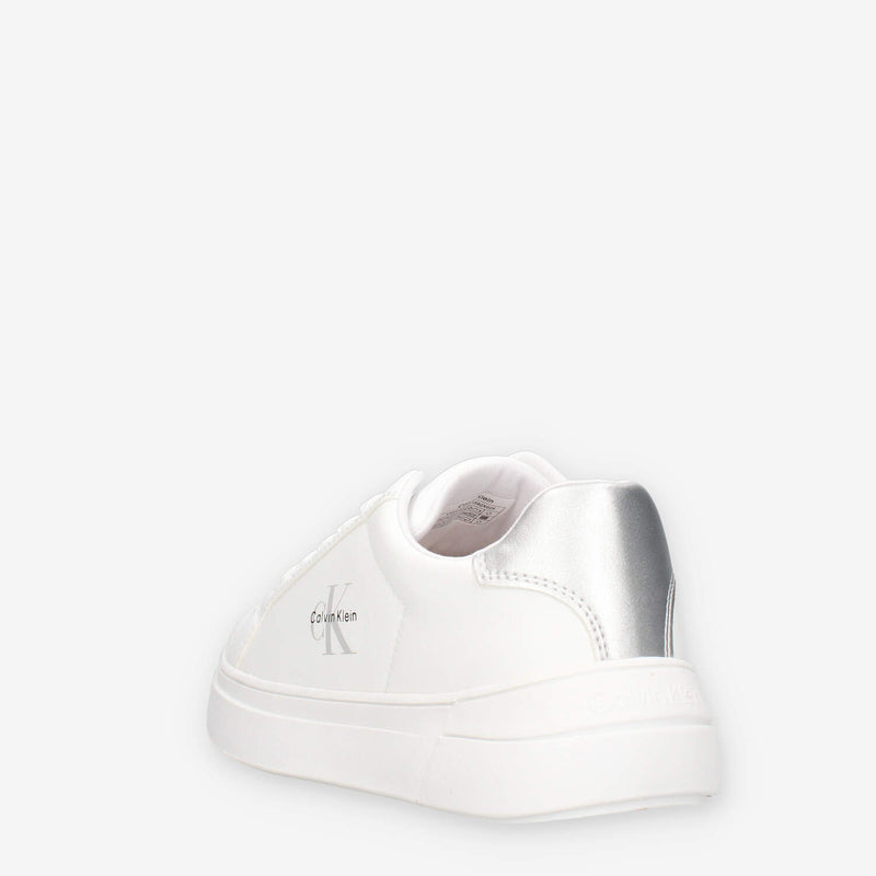 Calvin Klein V3X9-83166-1592X025 Sneaker bassa allacciata bianco/argento