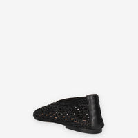 Inuovo YTA009-BLACK Ballerine nere traforate da donna