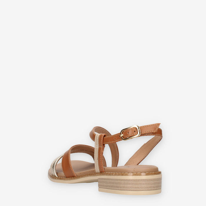 Nero Giardini E513422D-453 Sandali bassi cuoio da donna