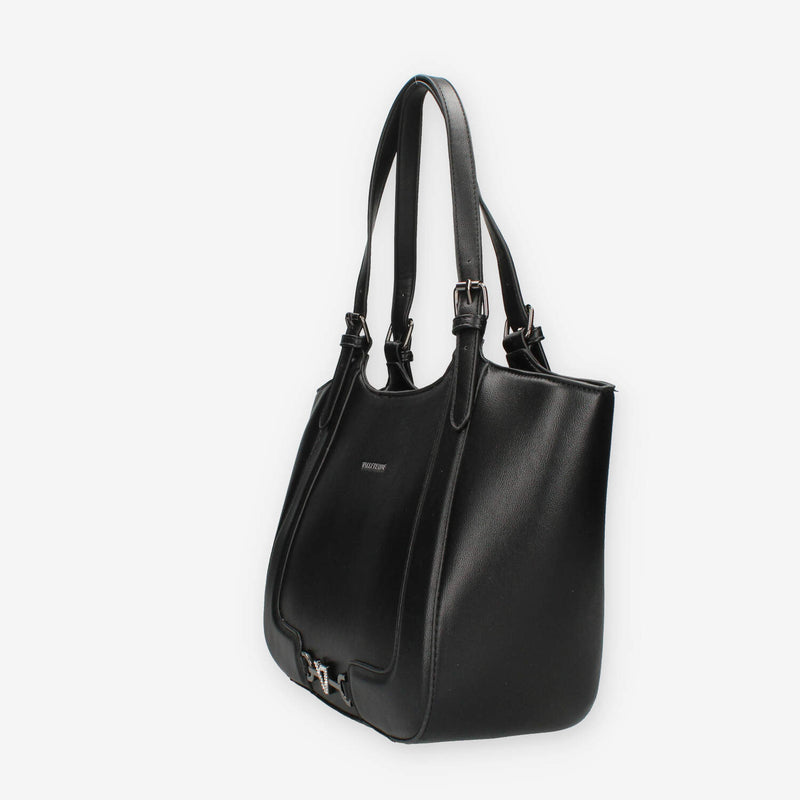 Valleverde 96221-NERO Borsa a spalla nera da donna