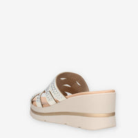 Valleverde 55583-SILVER Sandali scalzati beige da donna