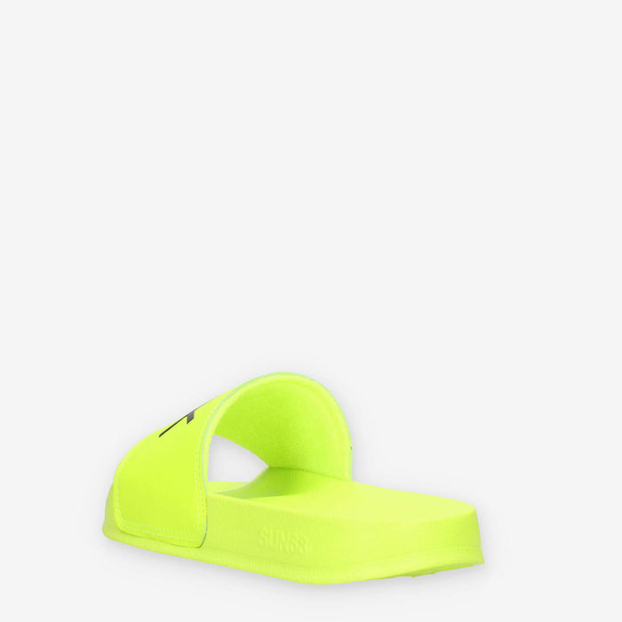 Sun 68 X36310T63GIALLO FLUO BOY'S SLIPPERS LOGO (TEEN) Ciabatte giallo fluo da bimbo