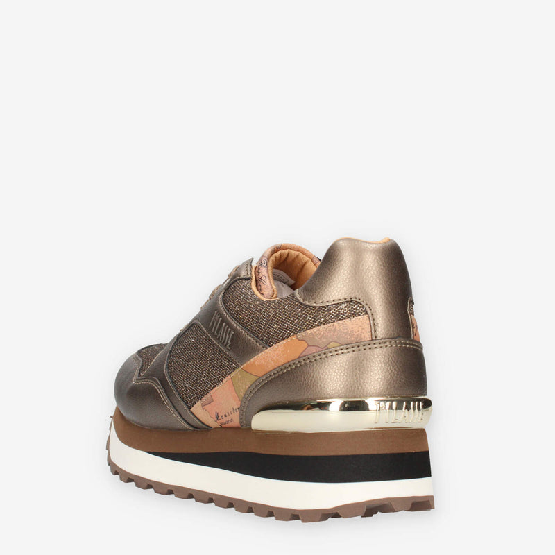 N2014-0558-X553 Alviero Martini Prima Classe Sneakers linea Junior bronzo e Geo Classic