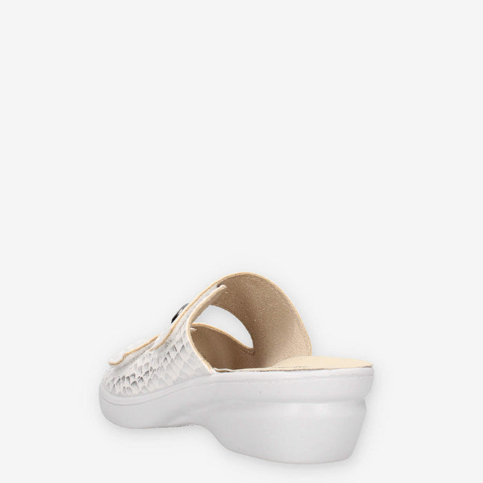 Valleverde 25312B-ARGENTO Ciabatte argento da donna