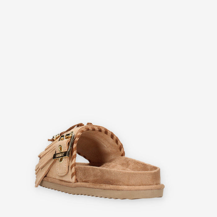 Colors of California HC.BIOW603-CAM Sandali scalzati beige da donna con frange