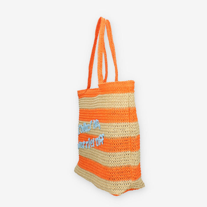 Colors of California HC.HOLLY03-ORA Borsa a spalla arancione in raffia