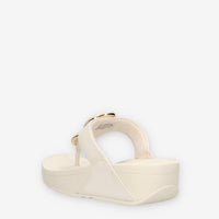 Fit Flop A4T-A99 Lulu Sandali infradito beige in camoscio con pietre effetto marmo