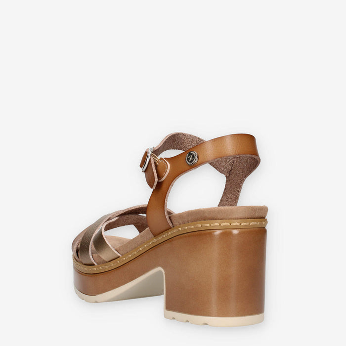 Xti Tentations 144086-TAUPE Sandali taupe da donna con tacco