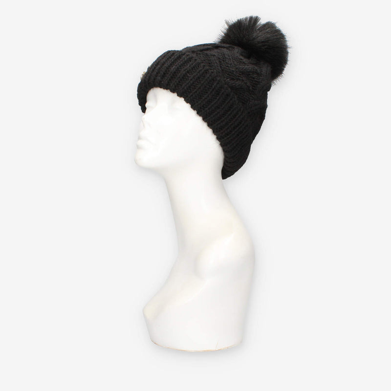 Alviero Martini Prima Classe LMC060-2860-0001 Cappello nero da donna con pon pon