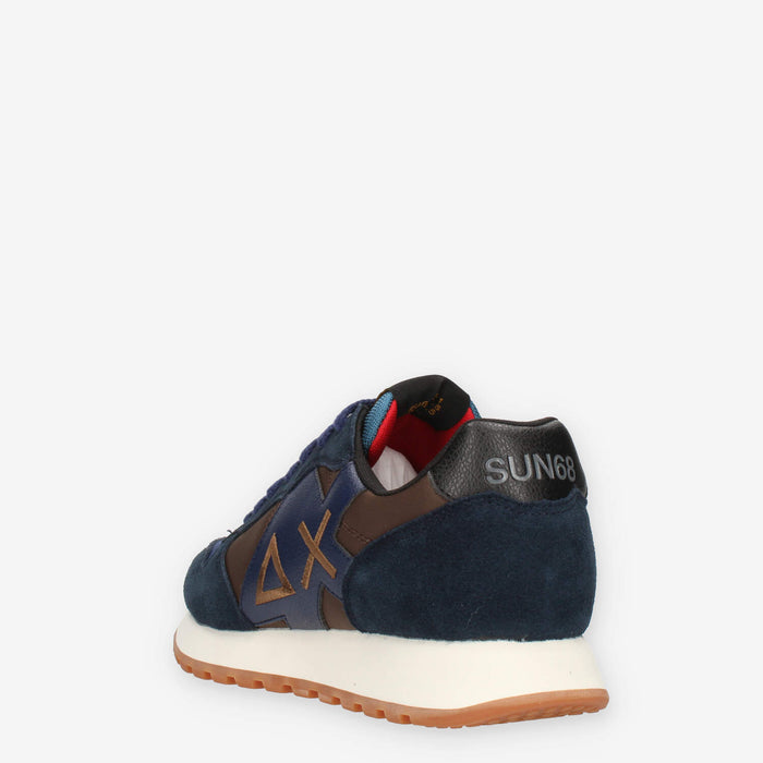 Sun68 Jaki Bicolor Sneakers blu e marroni da uomo