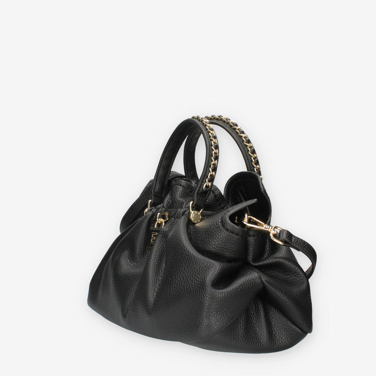 Ermanno Scervino 12401738-BLK Octavia Borsa a mano nera a 3 scomparti