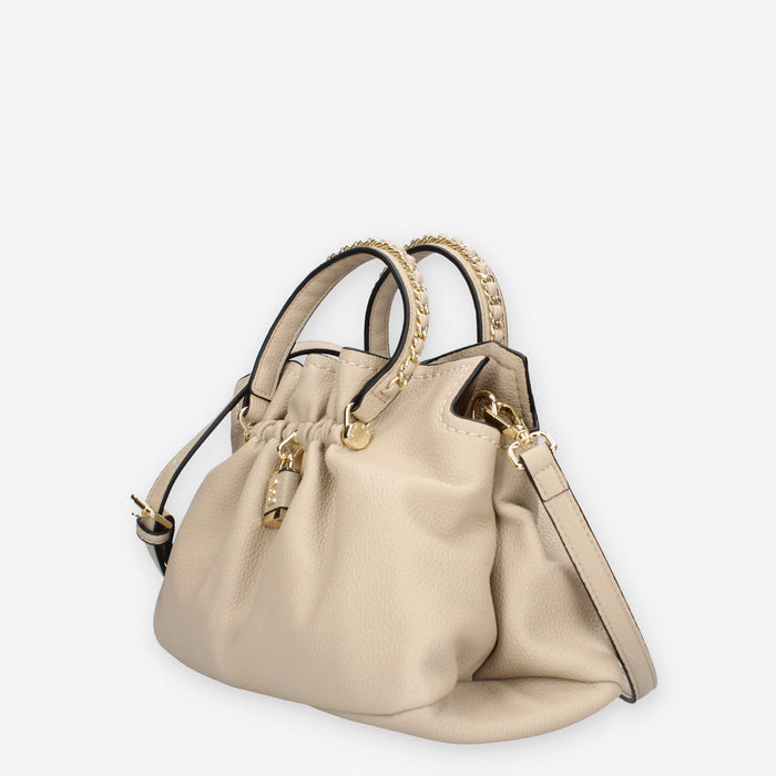 Ermanno Scervino 12401738-BEIGE Octavia Borsa a mano beige a 3 scomparti