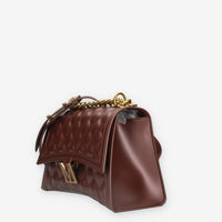 FLAT RHOMBUS M_24-CHOCOLATE / LIGHT OTTONE Marc Ellis Borsa a tracolla cioccolato e ottone