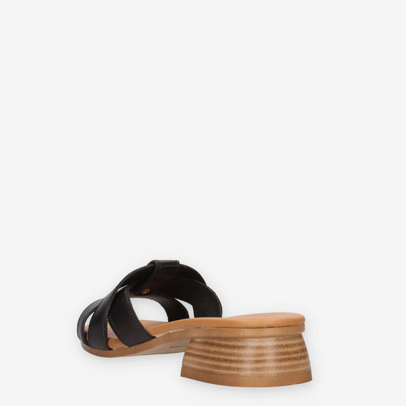 Talea 200-CRUST-NERO Sandali scalzati neri da donna