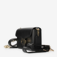 Marc Ellis FLAT BUBLE-BLACK / GOLD Borsa a tracolla nera e oro