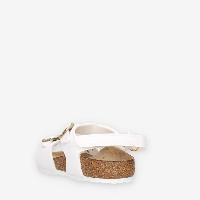Birkenstock 1029561 Rio Plain AS Kids Sandali bianchi da bimba (calzata stretta)