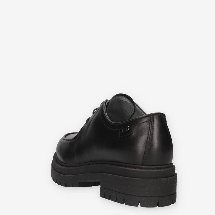 Scarpe Stringate Nero Giardini Donna In Pelle Vernice - Tacco 4 Cm, Made In Italy - Foto 6