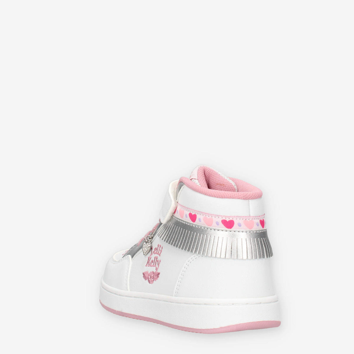 LKAA8096-BIAG Lelli Kelly Frangetta Mix Sneakers alte bianche e argento