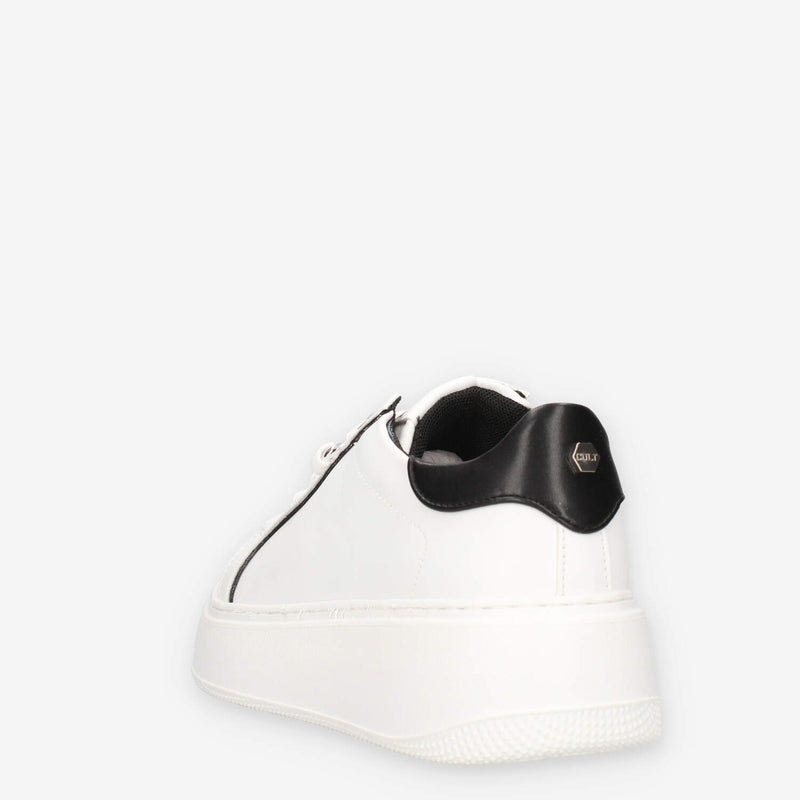 T-102-WHITE-BLACK Cult Young Sneakers bianche e nere