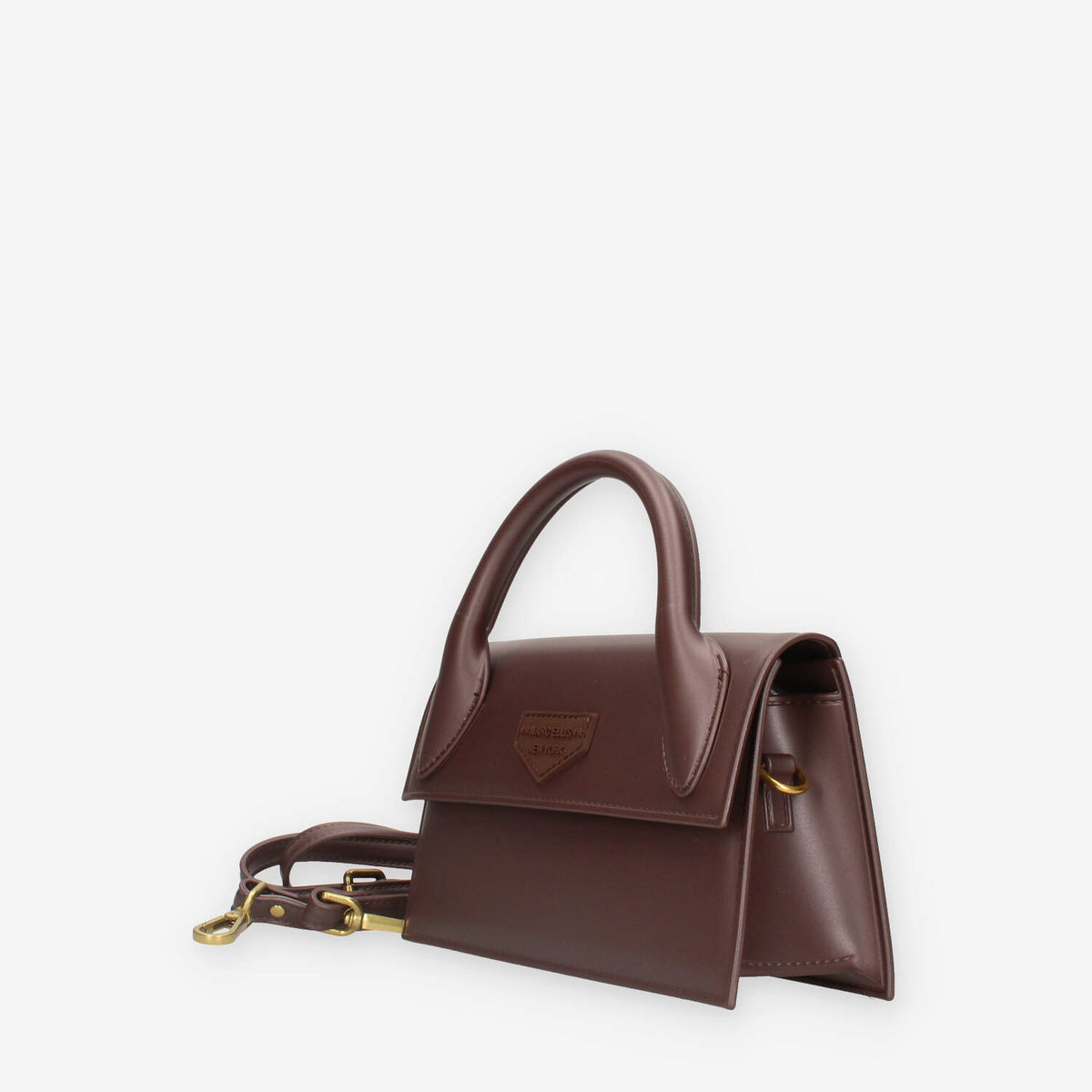 Marc Ellis FLAT ARROW_24-CHOCOLATE / LIGHT OTTONE Borsa a tracolla cioccolata e ottone