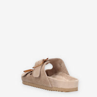Colors of California HC.BIO56-MUD cow suede bio with two buckles