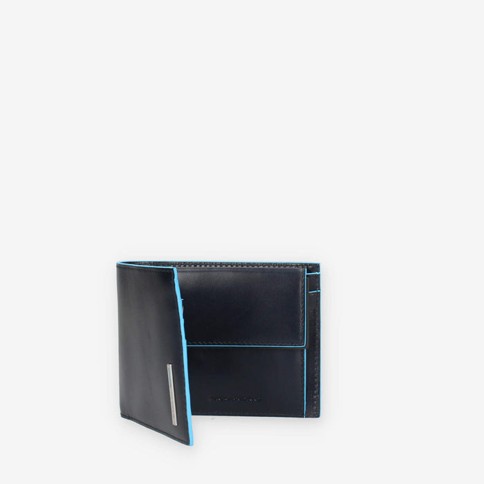 Piquadro Portafogli blu con porta carte di credito