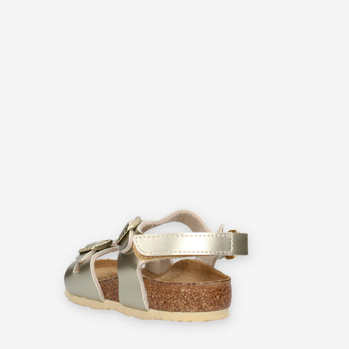 Birkenstock 1029540 Rio AS Kids Sandali oro da bimba (calzata stretta)