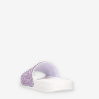 Sun 68 X36411K0124BIANCO/LILLA GIRL'S SLIPPERS STRASS LOGO (KID) Ciabatte bianche da bimba