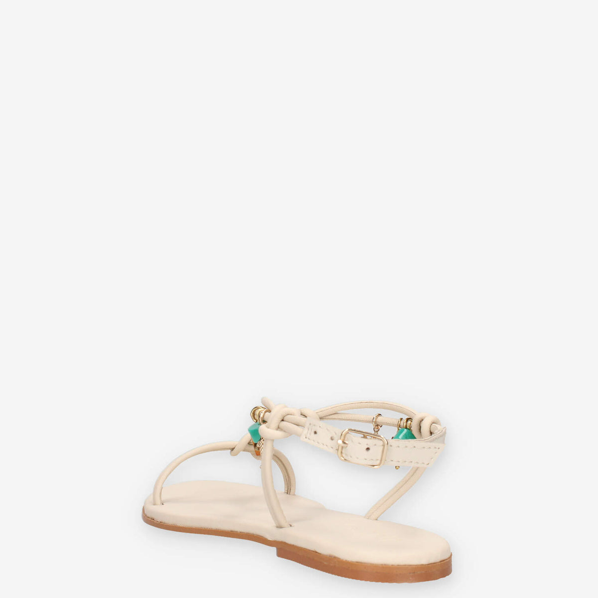 Inuovo H26030-CREMA Infradito crema da donna con applicazioni