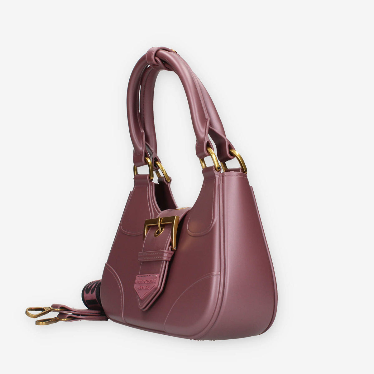 FLAT CIRCLE-DARK MAUVE / LIGHT OTTONE Marc Ellis Borsa a mano malva eottone