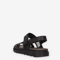 Lumberjack 102268853-TOTAL BLACK ASHER Sandali neri da uomo