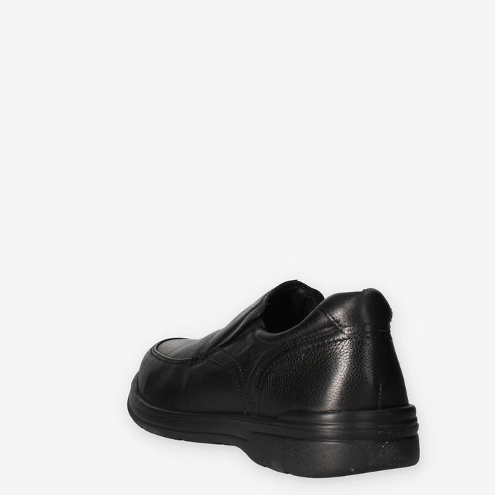 36822-NERO Valleverde Slip on nere da uomo