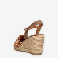 O-Joo OL61500A-026 GERI FLOWER SANDAL Sandali marroni da donna
