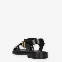 Porronet 3233-NEGRO Sandali bassi neri da donna