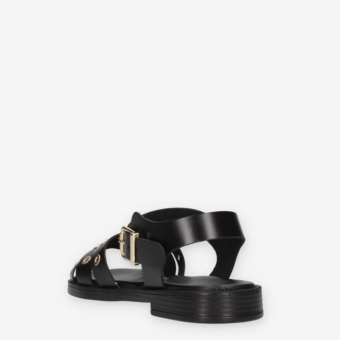 Porronet 3233-NEGRO Sandali bassi neri da donna