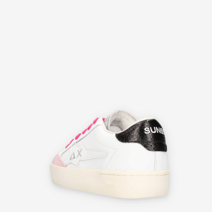 Sun 68 Z45432T-0111BIANCO/NERO GIRL'S KATY LEATHER (TEEN)