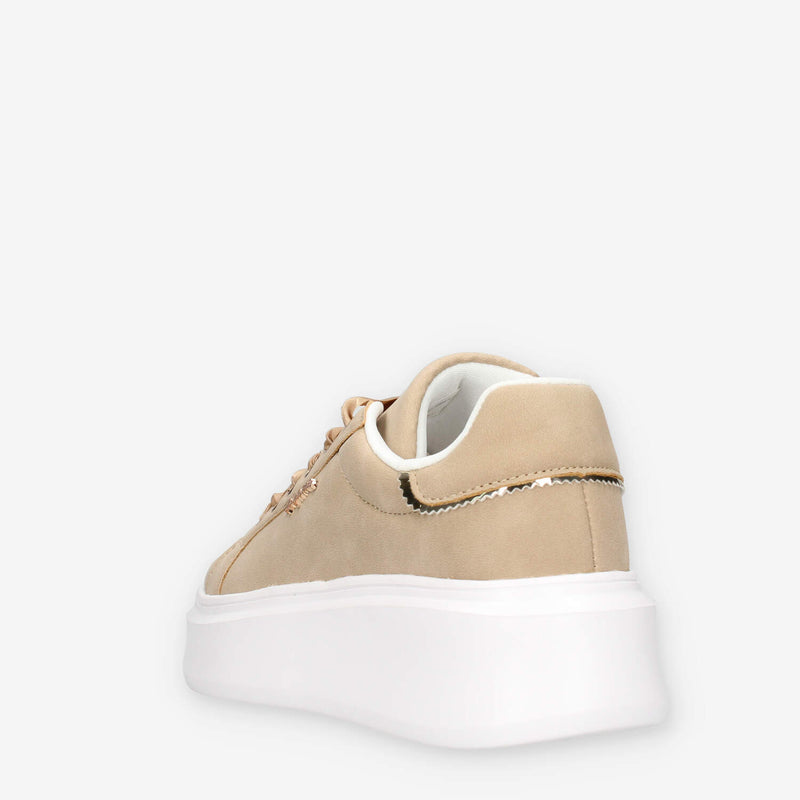 WM-6H-BEIGE Gai Mattiolo Sneakers beige da donna