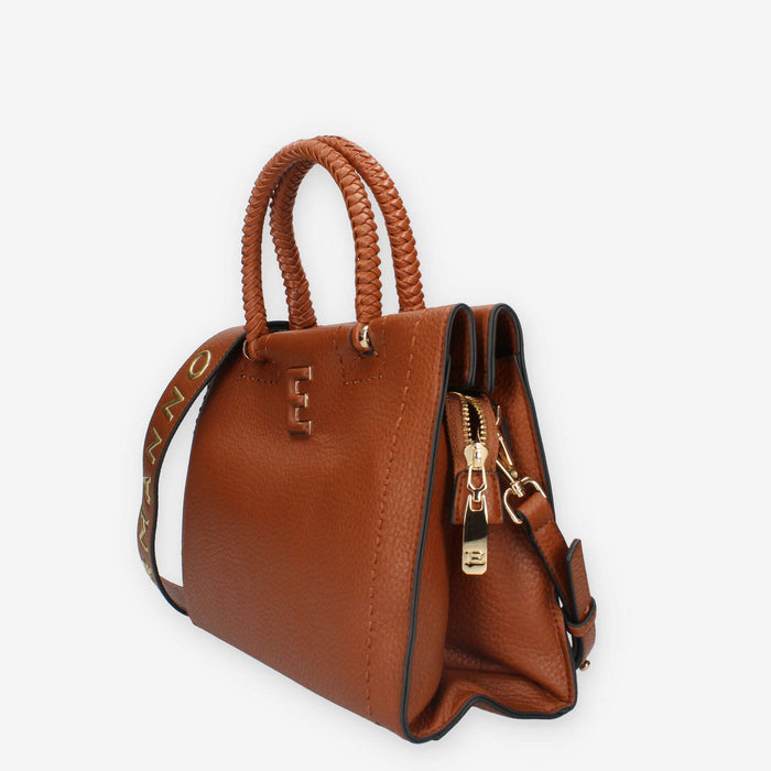 Ermanno Scervino 12401742-TAN Petra Borsa a mano marrone a 3 scomparti