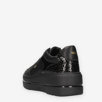 Donna Serena 185724DM-NERO Sneakers nere da donna  con glitter