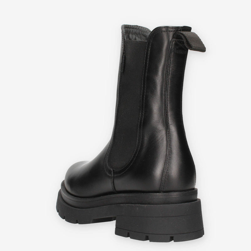 Nero Giardini I411946D-100 Stivaletti neri da donna con fodera in montone