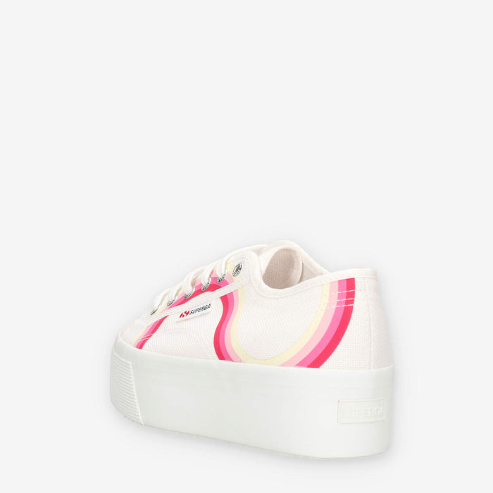 Superga Round Stripes Sneakers bianche e rosa