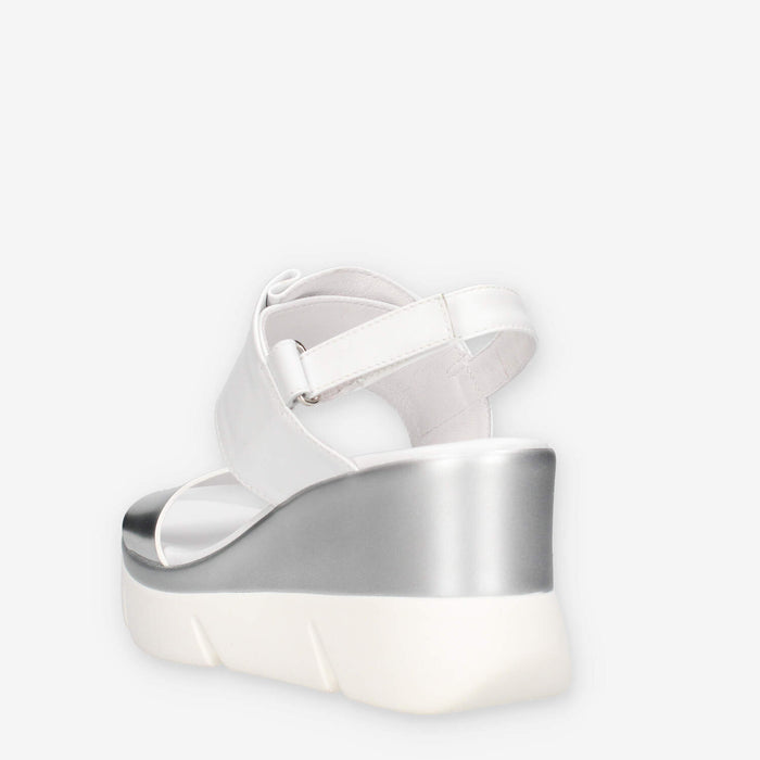 Nero Giardini E616061D-700 Sandali argento e bianchi da donna