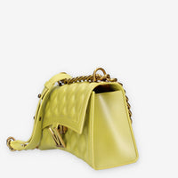 FLAT RHOMBUS S_24-PYRATE GREEN / LIGHT OTTONE Marc Ellis Borsa a tracolla verde acido e ottone