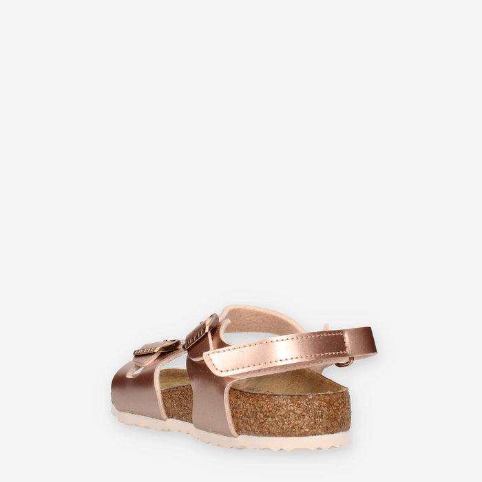 Birkenstock 1029535 Rio HL Kids Sandali rame da bimba (calzata stretta)