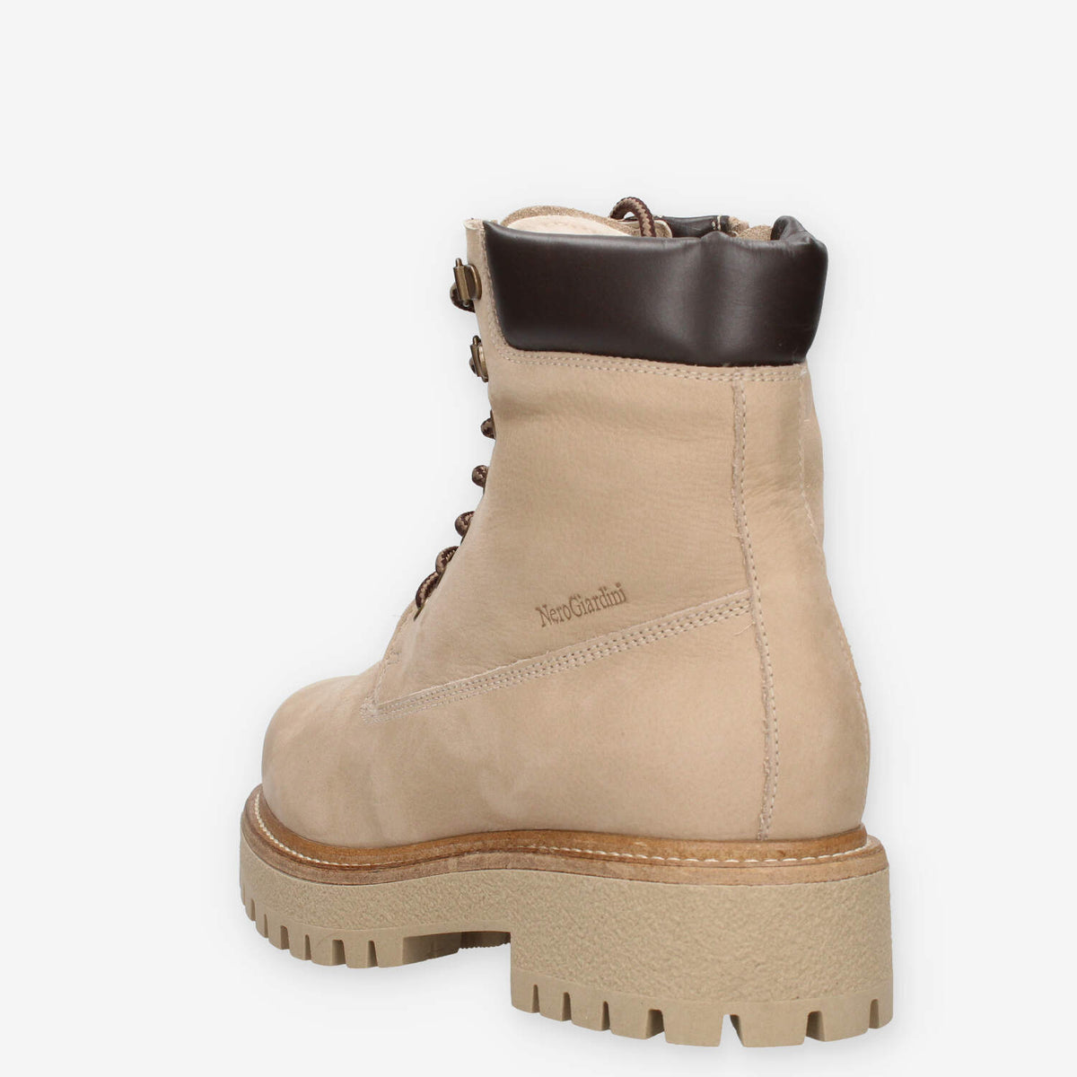 Nero Giardini I514922D-718 Scarponcini taupe da donna con fodera in montone