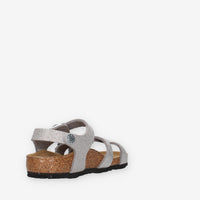 Birkenstock 1030536 Kumba Kids Sandali argento glitterati da bimba (calzata stretta)